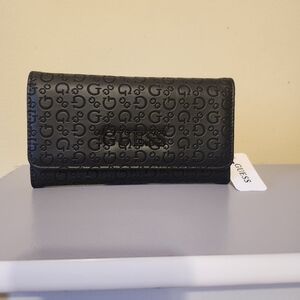 GUESS Embossed Black Logo Wallet